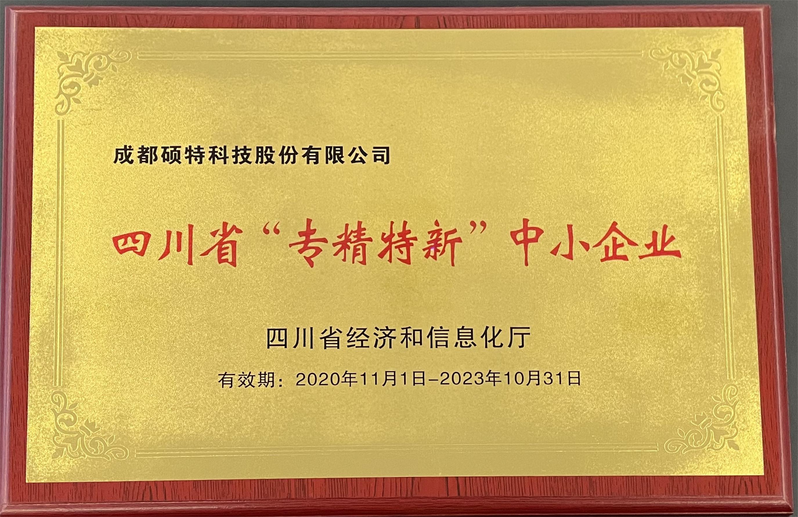 四川省專精特新中小企業(yè)
